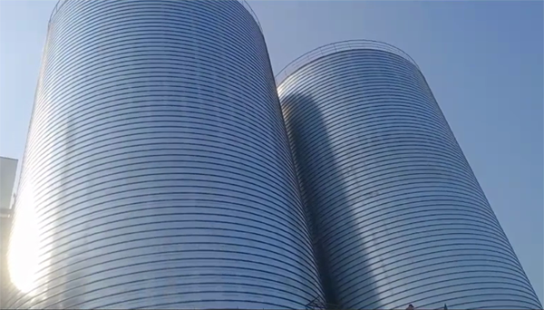 锦山镇2座混凝土高架卷板仓